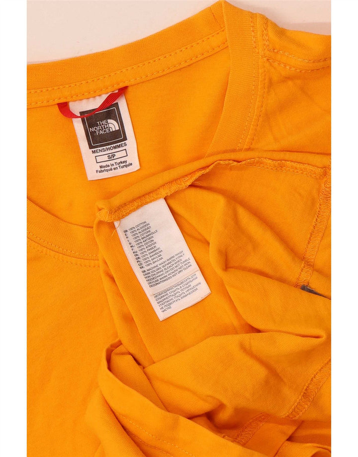 The North Face Mens Graphic T-Shirt Top Small Orange Cotton