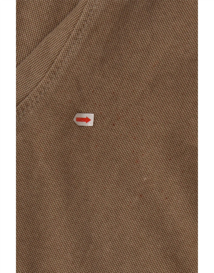 Fat Face Mens Zip Neck Sweatshirt Jumper Medium Beige Cotton