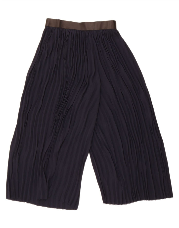 Zara Womens High Waist Harem Trousers Small W26 L21 Navy Blue Polyester