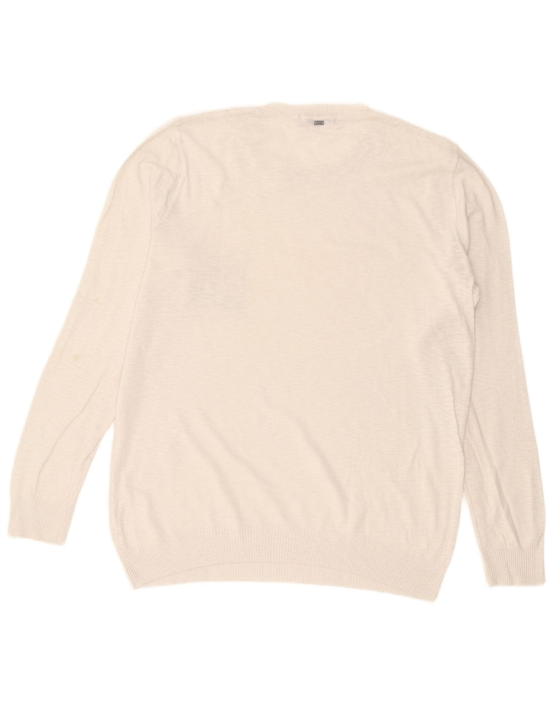 Liu Jo Mens Crew Neck Jumper Sweater Large White