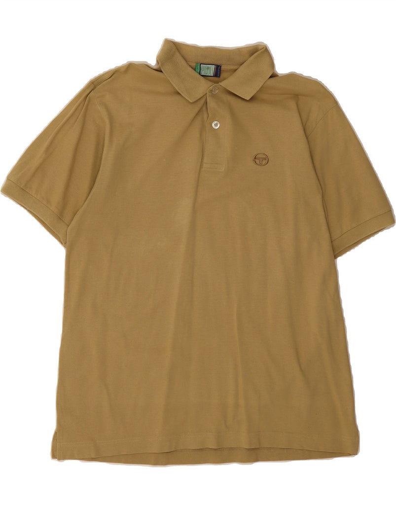SERGIO TACCHINI Mens Polo Shirt Medium Khaki Vintage Sergio Tacchini and Second-Hand Sergio Tacchini from Messina Hembry 