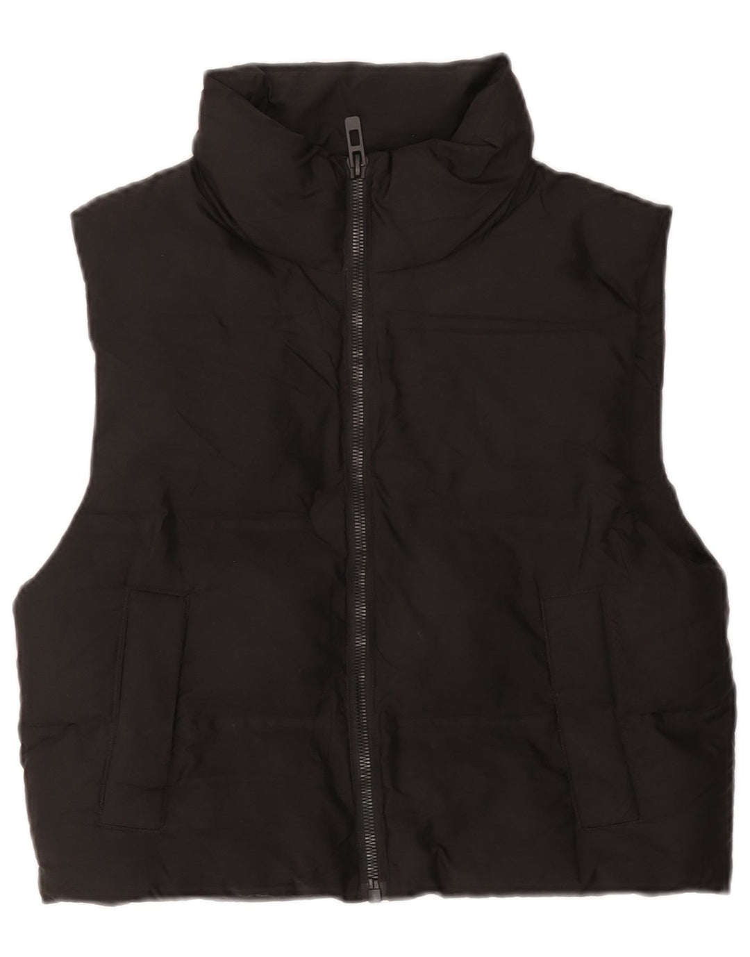 Zara Womens Oversized Padded Gilet UK 6 XS Black Polyester