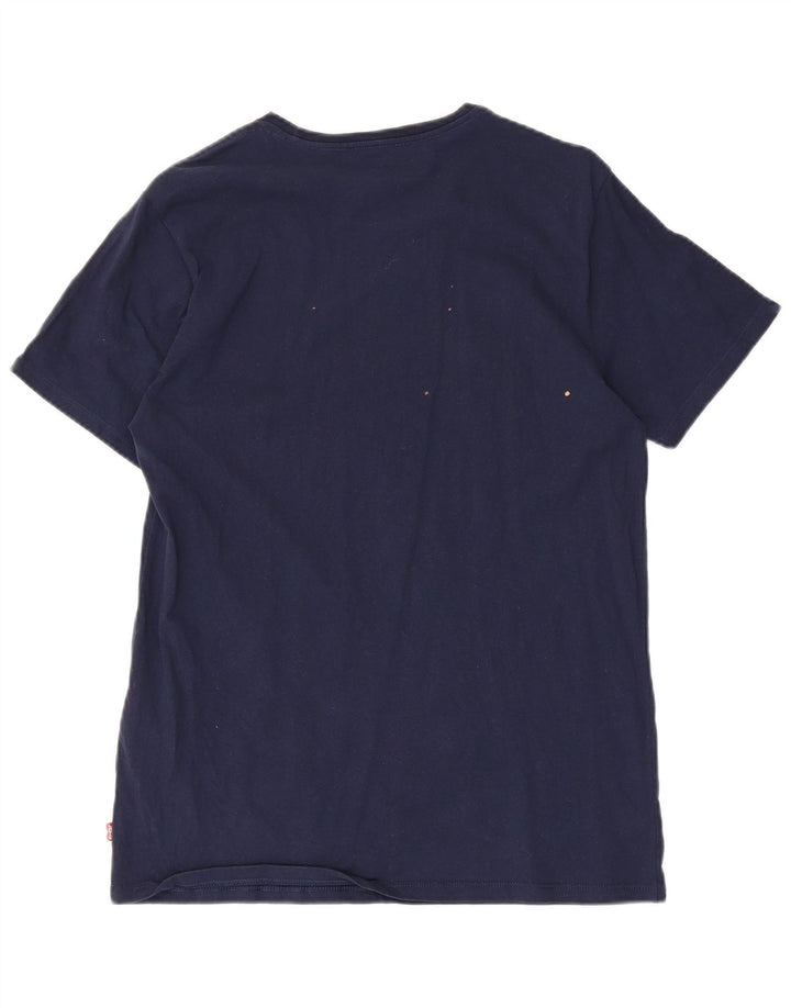 Levi's Mens Graphic T-Shirt Top Medium Navy Blue Cotton