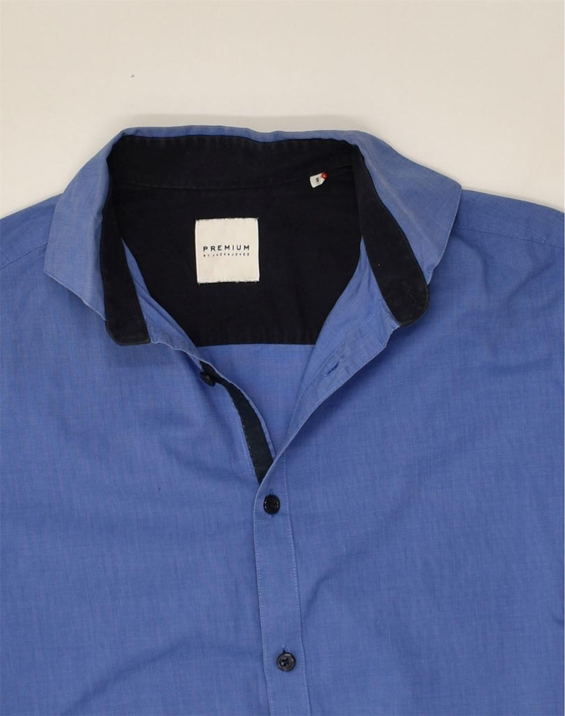 JACK & JONES Mens Shirt Small Blue Cotton | Vintage Jack & Jones | Thrift | Second-Hand Jack & Jones | Used Clothing | Messina Hembry 