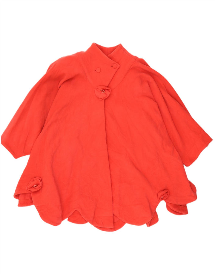 Vintage Womens Poncho Coat UK 20 2XL Red