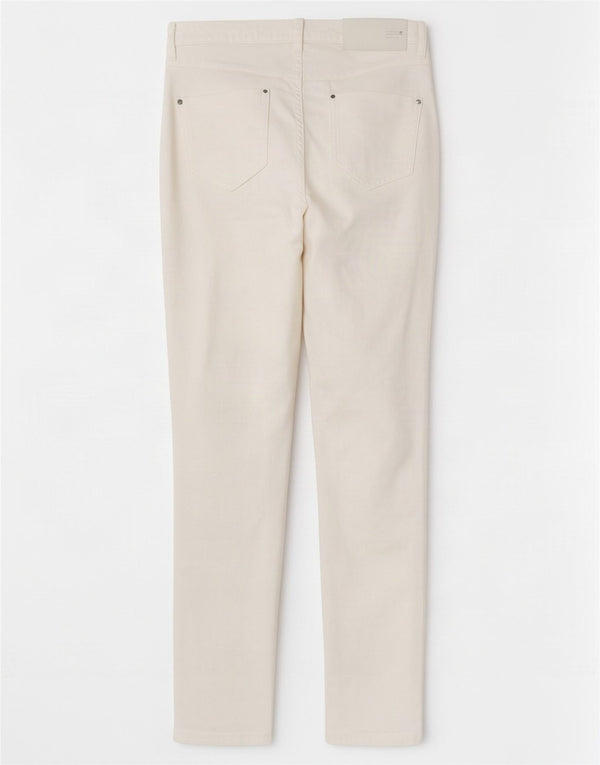 Marks & Spencer Womens Slim Casual Trousers UK 12 Medium W30 L28 White