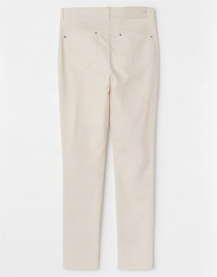 Marks & Spencer Womens Slim Casual Trousers UK 12 Medium W30 L28 White