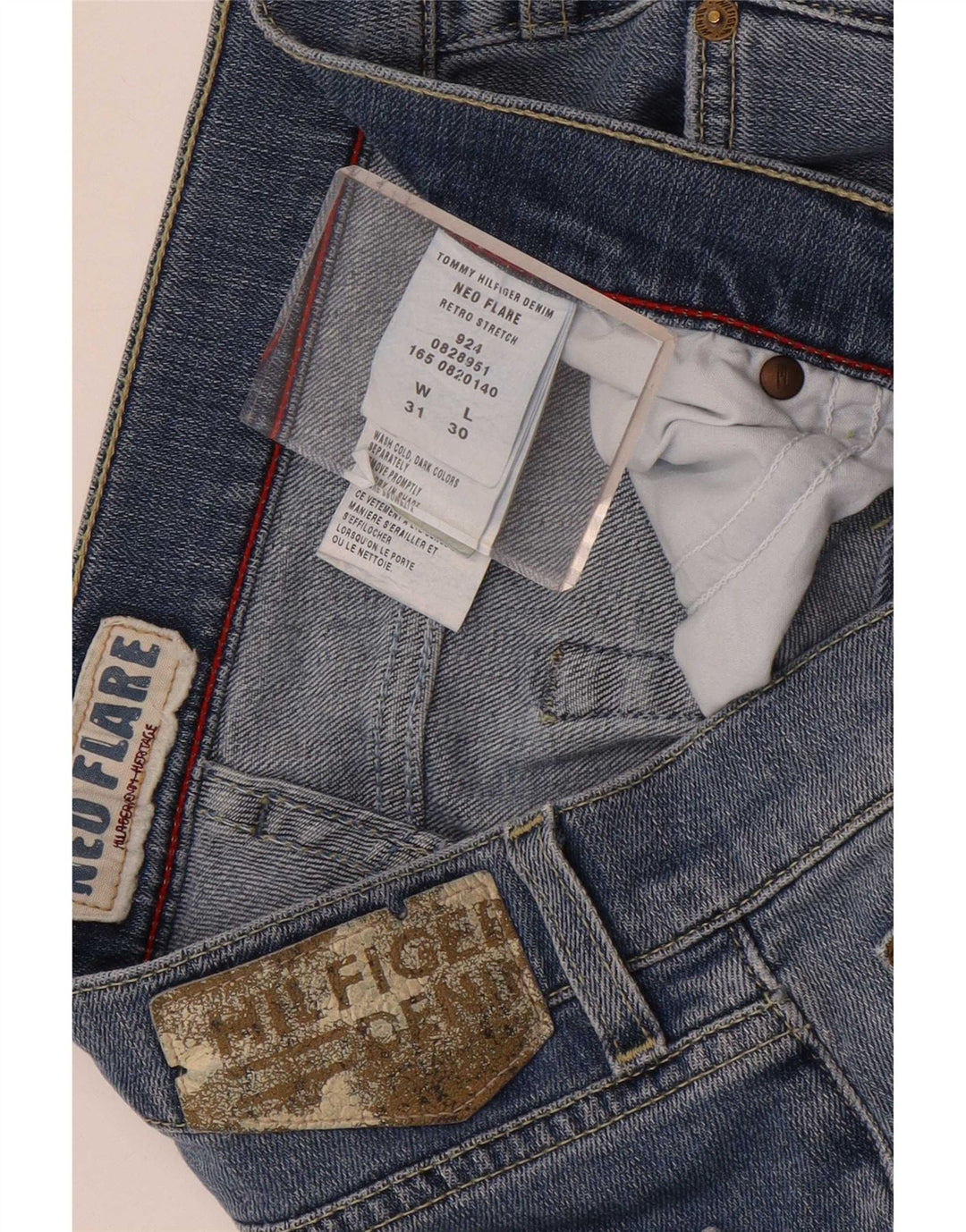 Tommy Hilfiger Womens Flared Jeans W31 L30 Blue Cotton