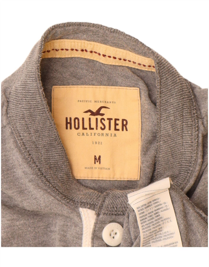 Hollister Mens T-Shirt Top Medium Grey Cotton