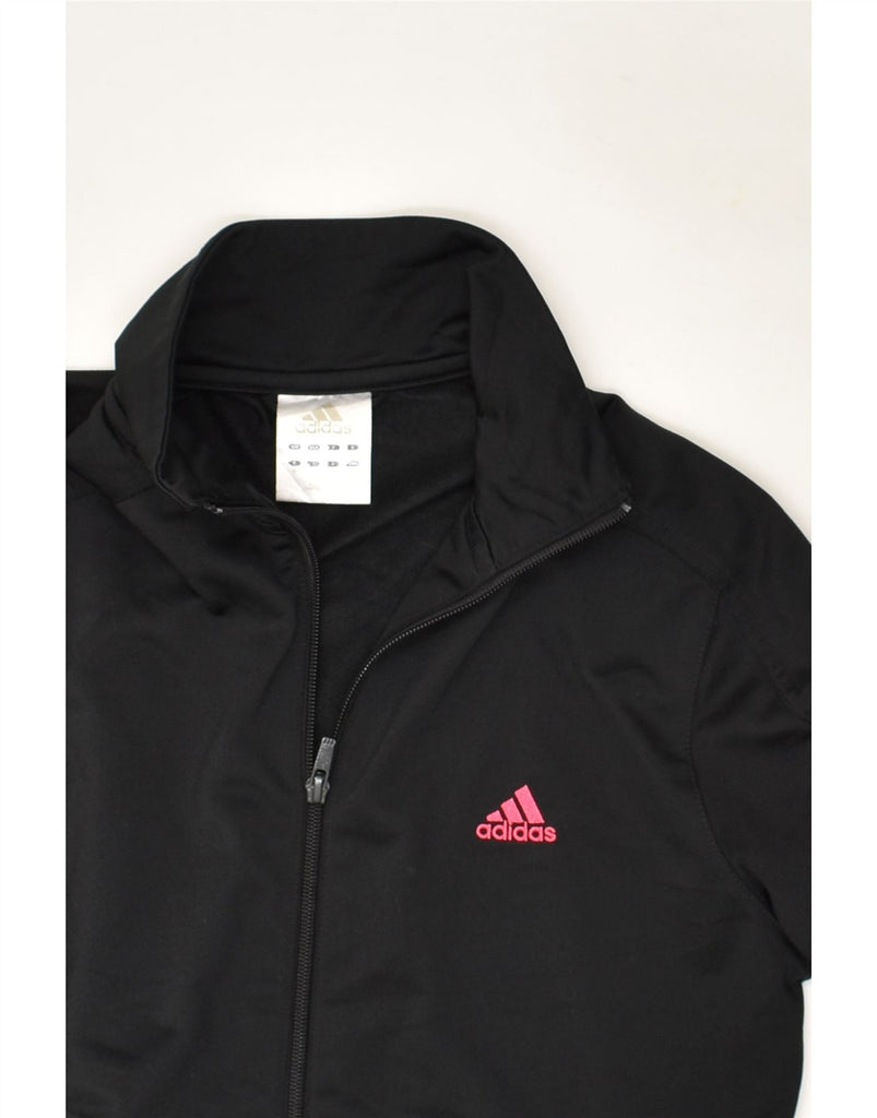 ADIDAS Girls Tracksuit Top Jacket 15-16 Years Black | Vintage Adidas | Thrift | Second-Hand Adidas | Used Clothing | Messina Hembry 