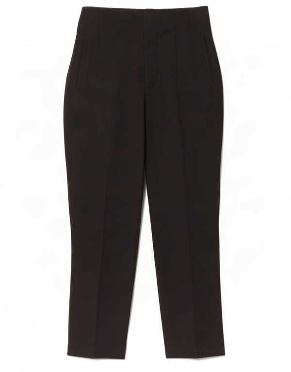Zara Womens High Waist Tapered Cropped Trousers Medium W28 L26 Black