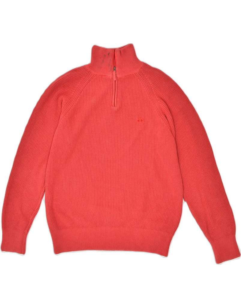 KAPPA Mens Zip Neck Jumper Sweater Small Red Cotton | Vintage | Thrift | Second-Hand | Used Clothing | Messina Hembry 