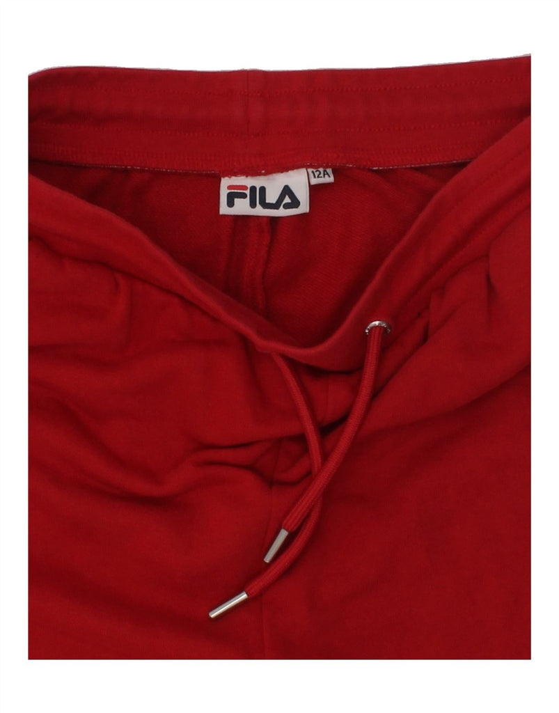 FILA Boys Graphic Sport Shorts 11-12 Years Red Cotton | Vintage Fila | Thrift | Second-Hand Fila | Used Clothing | Messina Hembry 