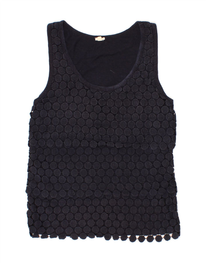 J. CREW Womens Vest Top UK 12 Medium Navy Blue Cotton Vintage J. Crew and Second-Hand J. Crew from Messina Hembry 
