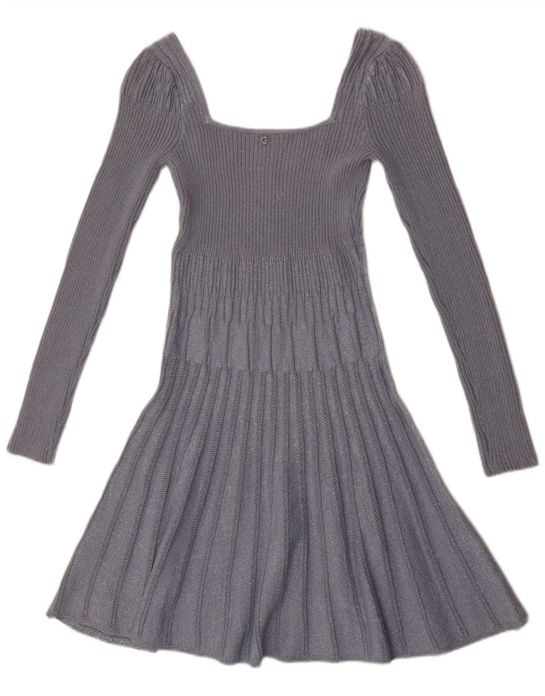 Guess Womens Long Sleeve Jumper Dress UK 12 Medium Grey Rayon