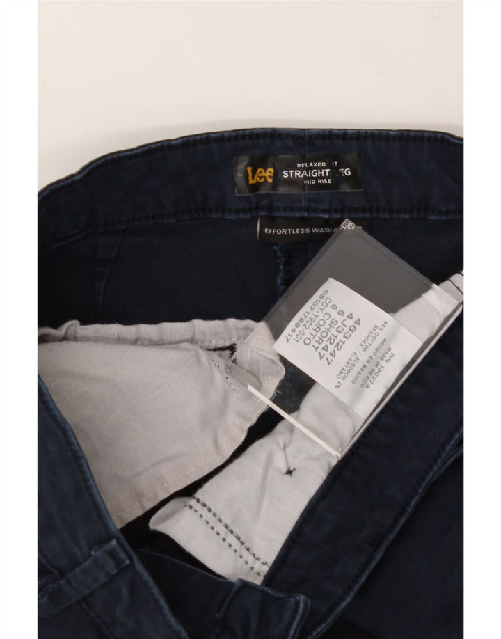 LEE Womens Mid Rise Casual Trousers US 6 Medium W28 L28 Navy Blue Vintage Lee and Second-Hand Lee from Messina Hembry 
