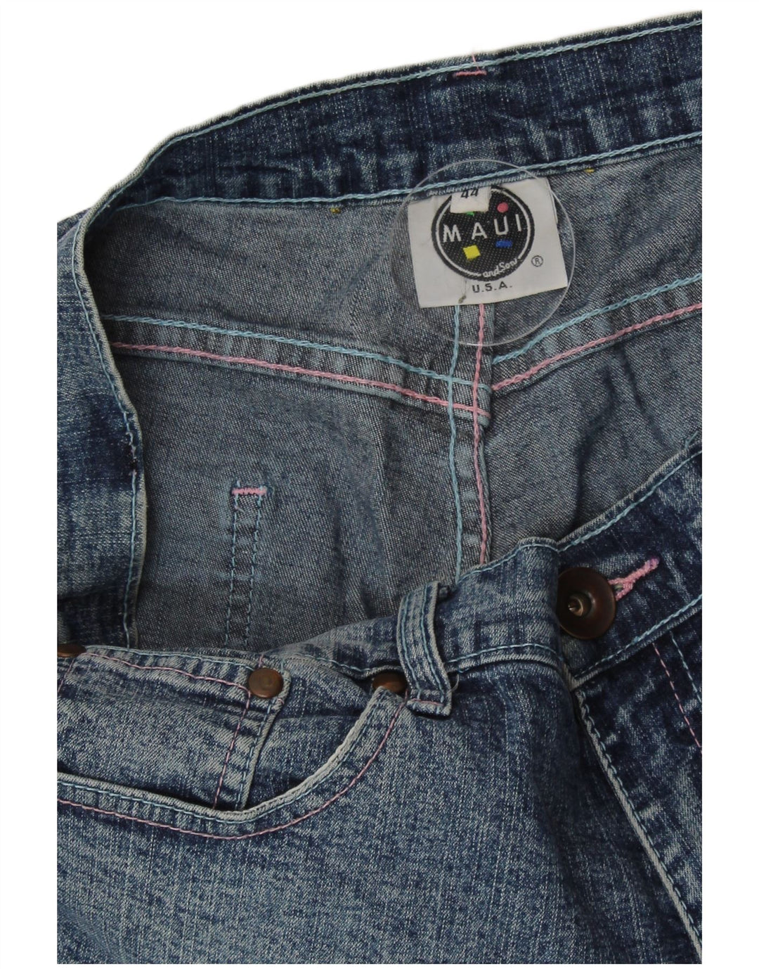 MAUI AND SONS Womens Capri Jeans EU 44 XL W34 L21 Blue