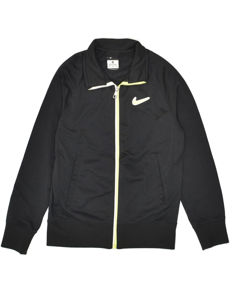 NIKE Boys Tracksuit Top Jacket 10-11 Years Medium Black Polyester | Vintage Nike | Thrift | Second-Hand Nike | Used Clothing | Messina Hembry 