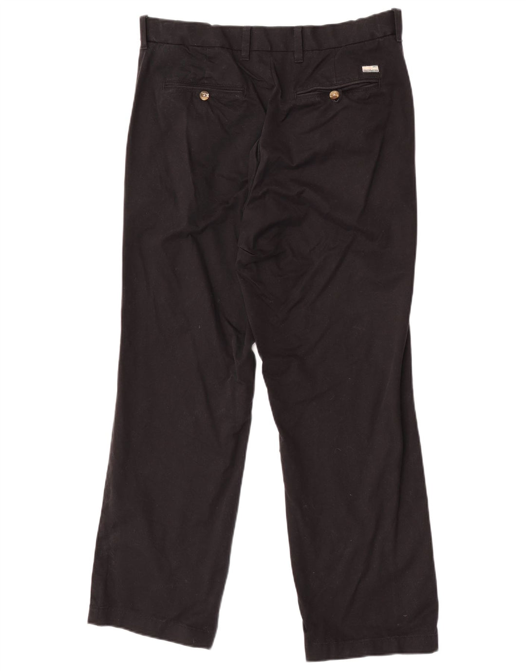 Marks & Spencer Mens Blue Harbour Straight Chino Trousers W32 L29 Black