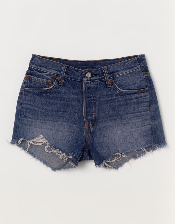 Levi's Womens 501 Denim Shorts W28 Medium Blue Cotton