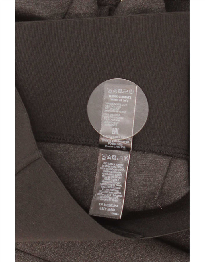 Marks & Spencer Womens Leggings UK 18 XL Grey Colourblock Viscose