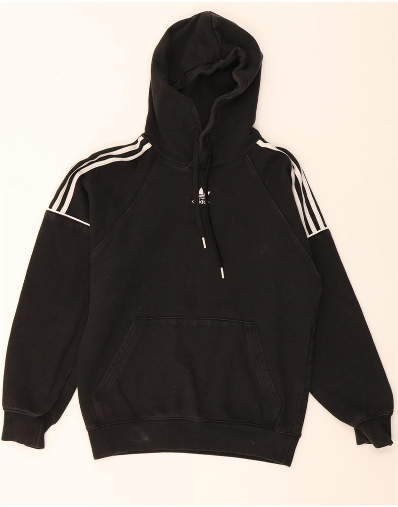 ADIDAS Mens Hoodie Jumper XS Black Cotton Vintage Adidas and Second-Hand Adidas from Messina Hembry 