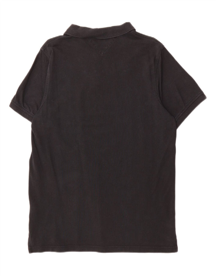 TOMMY HILFIGER Mens Slim Fit Polo Shirt Medium Black Cotton Vintage Tommy Hilfiger and Second-Hand Tommy Hilfiger from Messina Hembry 