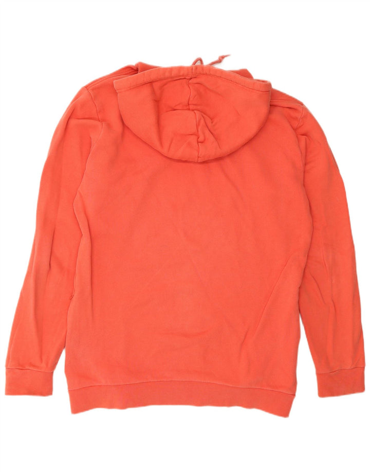 Adidas Mens Hoodie Jumper Medium Orange Cotton