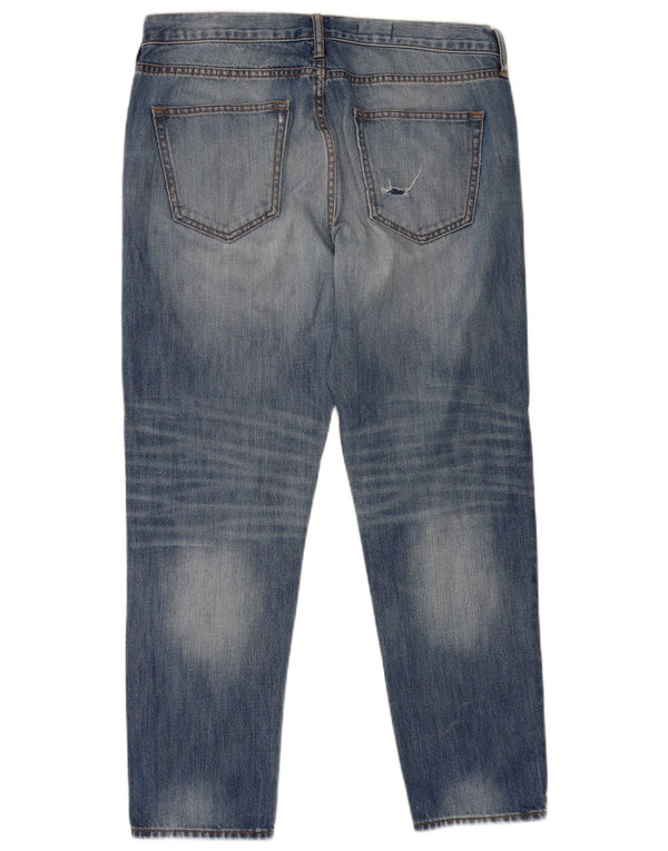 Gap Womens Boyfriend Distressed Tapered Jeans W30 L27 Blue Cotton