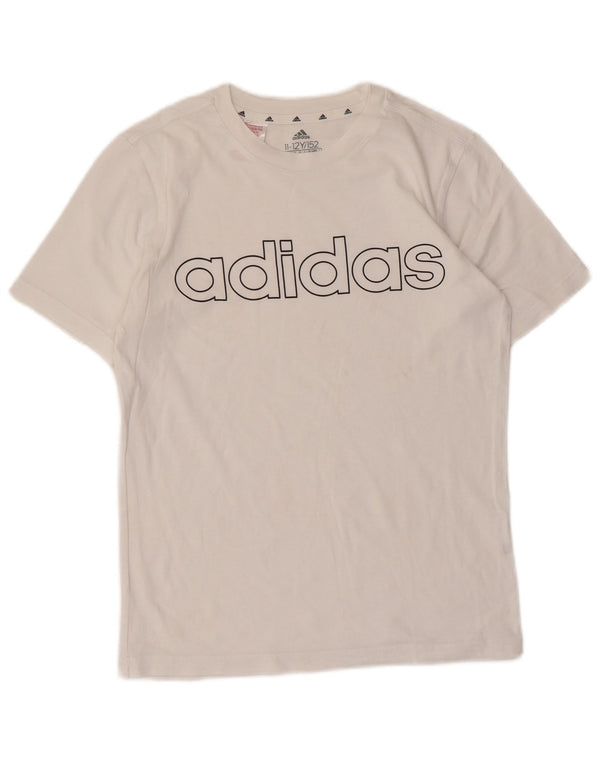 Adidas Boys Graphic T-Shirt Top 11-12 Years White