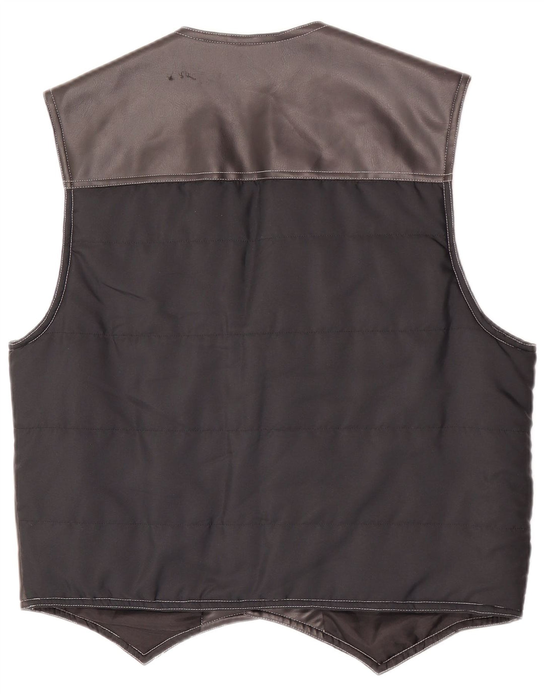Off Limits Mens Faux Leather Waistcoat Large Black Polyvinyl