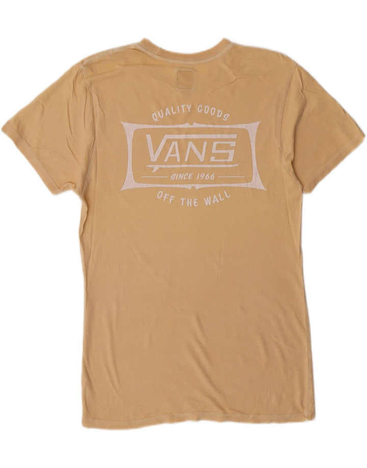 VANS Mens Graphic T-Shirt Top Small Yellow