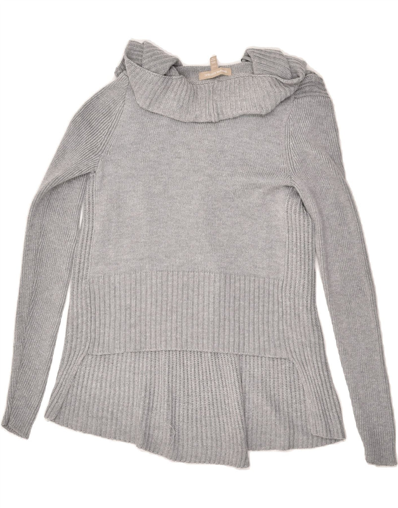 BANANA REPUBLIC Womens Asymmetric Cardigan Sweater UK 2 2XS Grey Viscose | Vintage Banana Republic | Thrift | Second-Hand Banana Republic | Used Clothing | Messina Hembry 