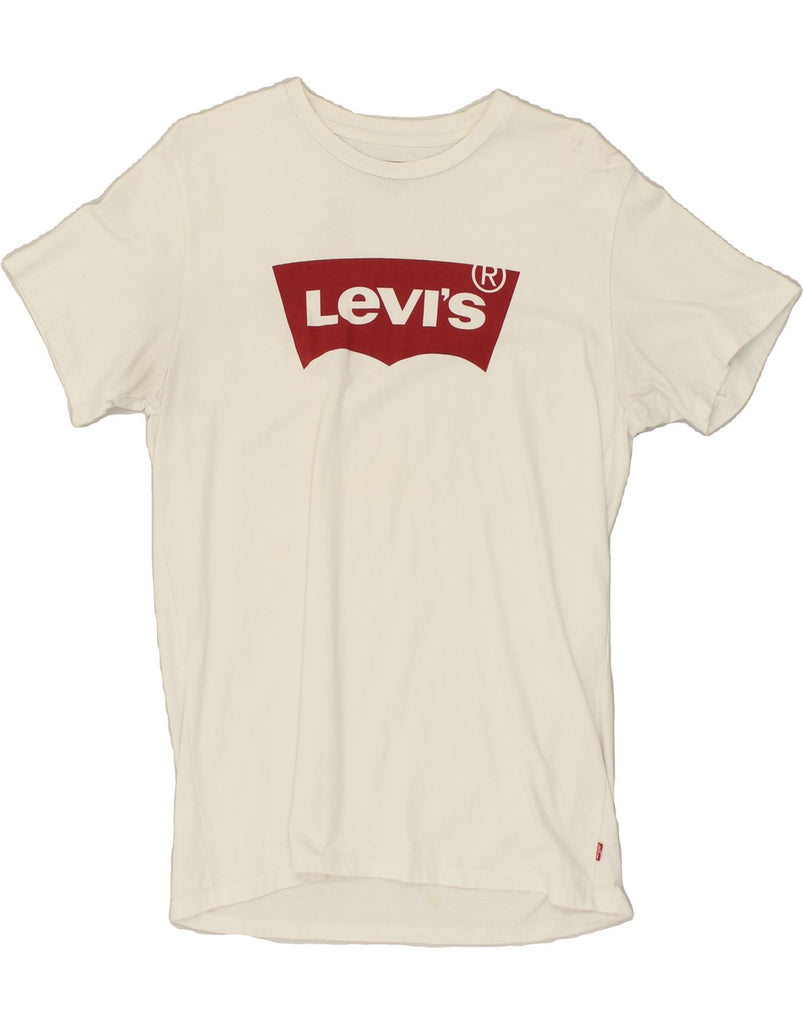 LEVI'S Mens Graphic T-Shirt Top Medium White | Vintage Levi's | Thrift | Second-Hand Levi's | Used Clothing | Messina Hembry 