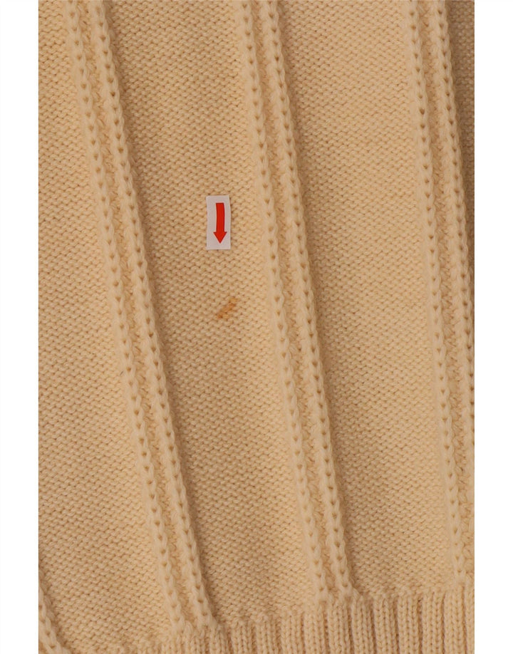 Vintage Womens Cardigan Sweater UK 12 Medium Off White Wool