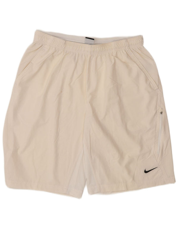 Nike Mens Dri Fit Sport Shorts Large Off White Polyester