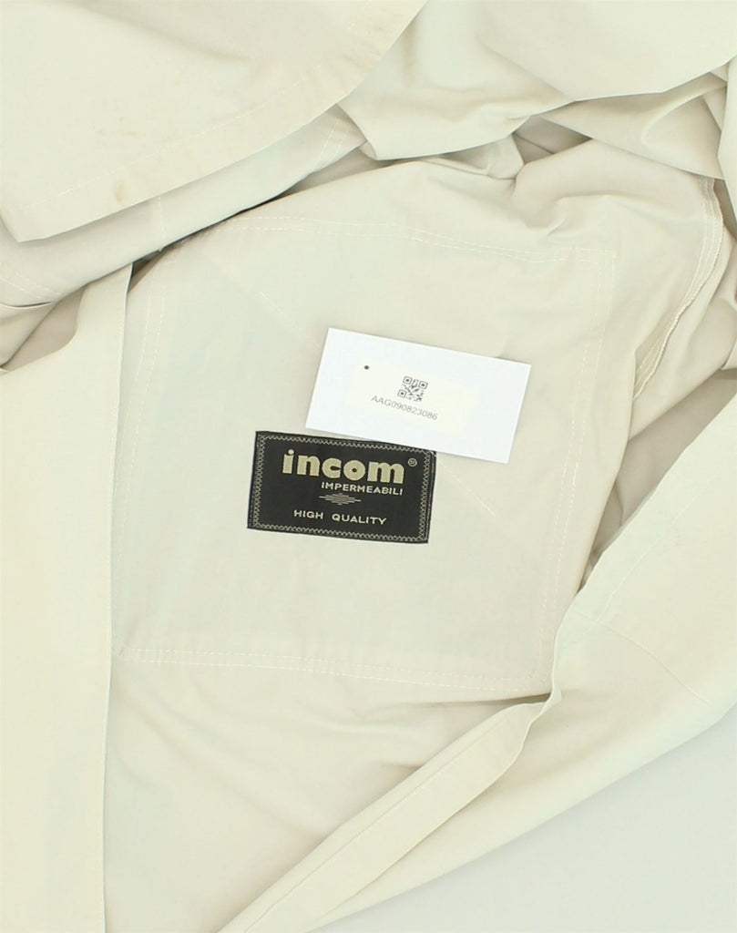 INCOM Womens Overcoat EU 40 Medium Off White Cotton | Vintage Incom | Thrift | Second-Hand Incom | Used Clothing | Messina Hembry 