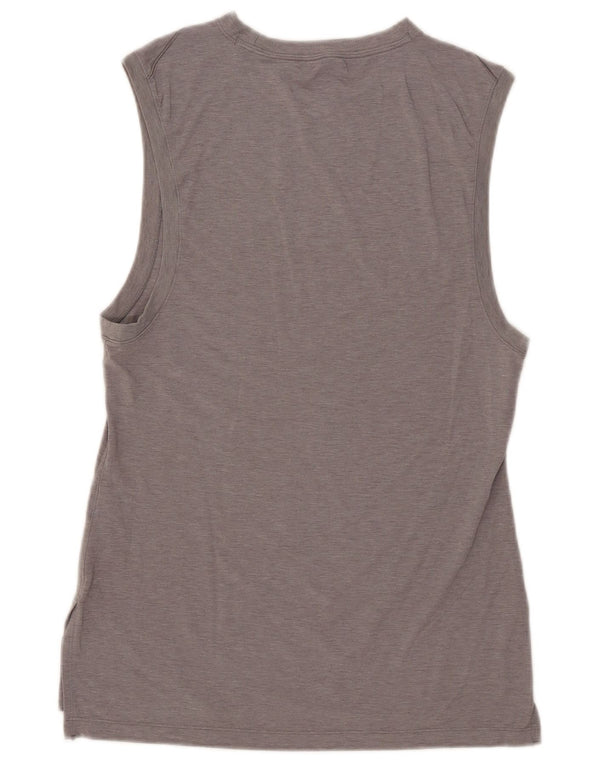 Nike Womens Dri Fit Vest Top UK 10 Small Grey Polyester