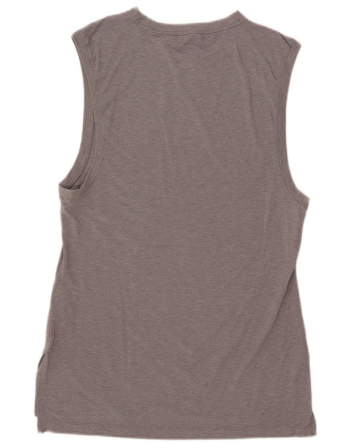 Nike Womens Dri Fit Vest Top UK 10 Small Grey Polyester