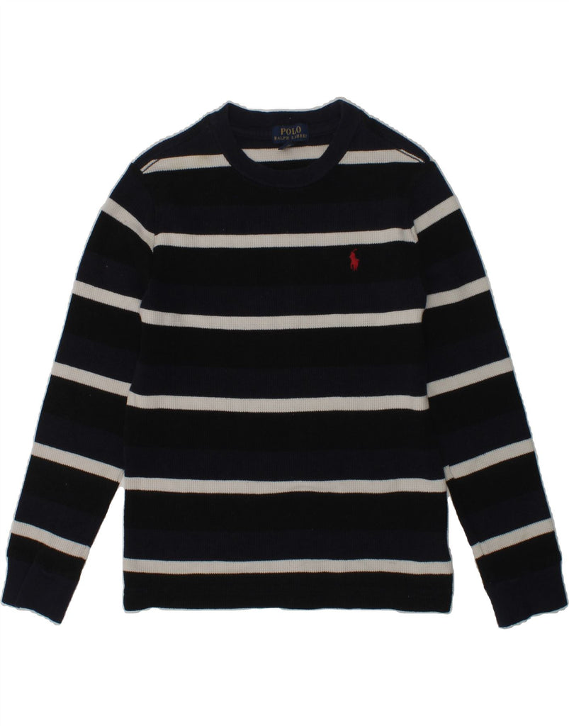 POLO RALPH LAUREN Boys Top Long Sleeve 6-7 Years Navy Blue Striped Cotton | Vintage Polo Ralph Lauren | Thrift | Second-Hand Polo Ralph Lauren | Used Clothing | Messina Hembry 