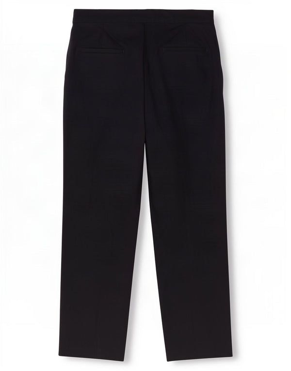 Zara Womens Loose Fit Chino Trousers XL W32 L27 Navy Blue Linen