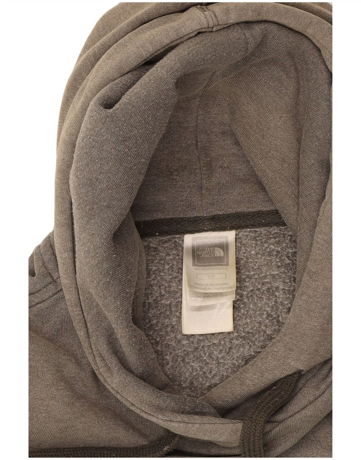 THE NORTH FACE Mens Graphic Hoodie Jumper Small Grey Cotton