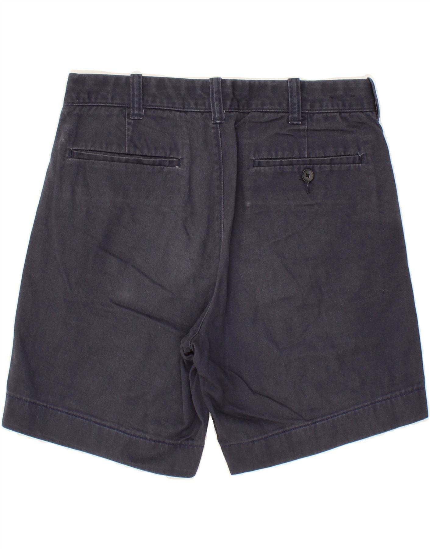 J. CREW Mens Gramercy Chino Shorts W29 Small Navy Blue Cotton Vintage Second Hand Clothing Online Messina Hembry