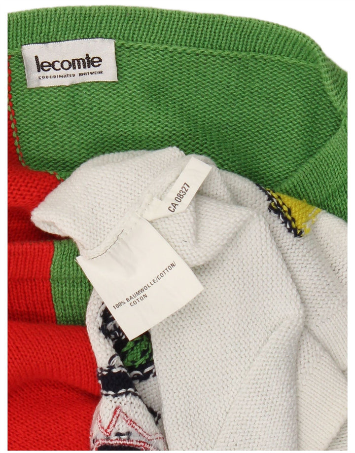Lecomte Womens Long Sleeve Jumper Dress UK 14 Large Multicoloured