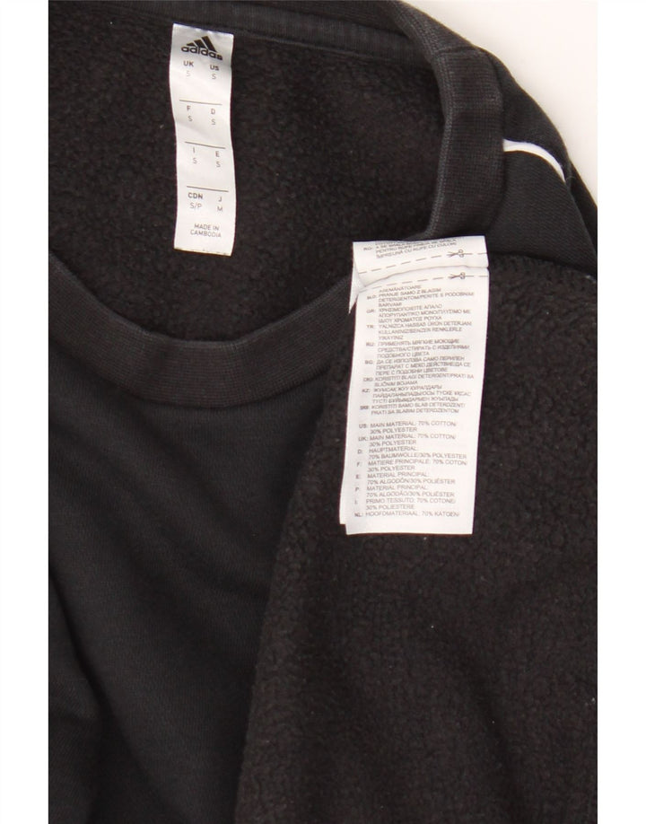 Adidas Mens Sweatshirt Jumper Small Black Cotton