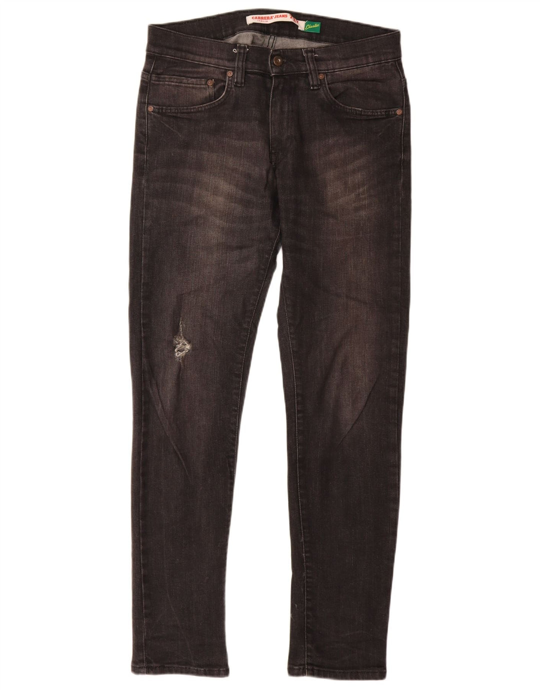 Carrera Mens Distressed Slim Jeans W31 L32 Grey Cotton