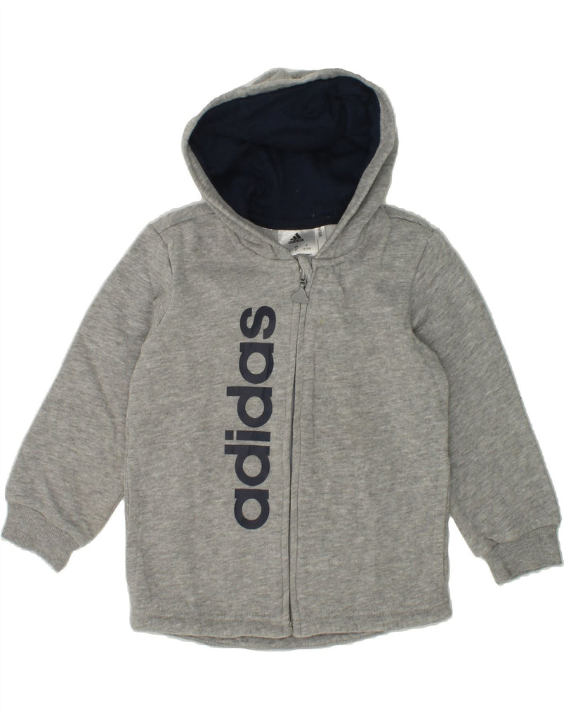 ADIDAS Baby Boys Graphic Zip Hoodie Sweater 18-24 Months Grey | Vintage Adidas | Thrift | Second-Hand Adidas | Used Clothing | Messina Hembry 