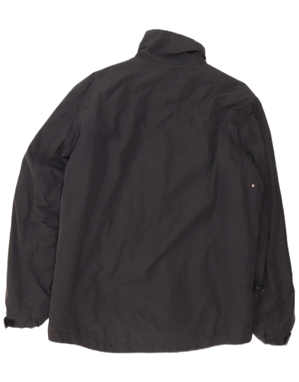 Napapijri Mens Windbreaker Jacket UK 40 Large Black Cotton
