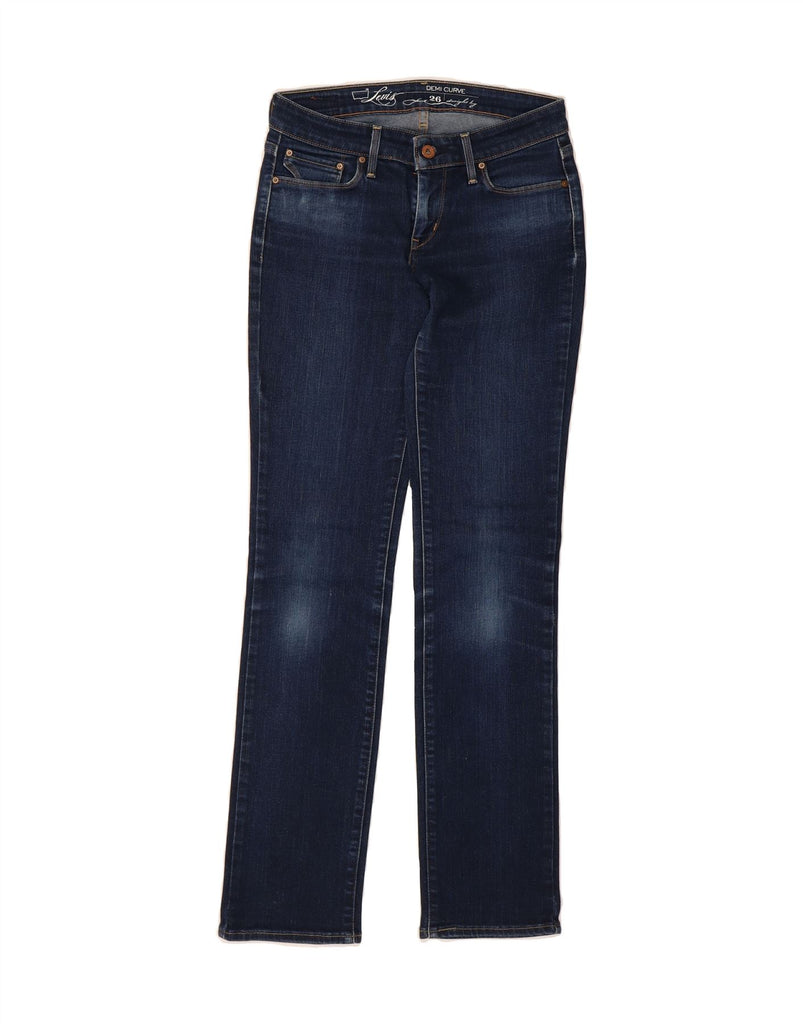 LEVI'S Womens Demi Curve Straight Jeans W26 L31 Blue Cotton Vintage Levi's and Second-Hand Levi's from Messina Hembry 