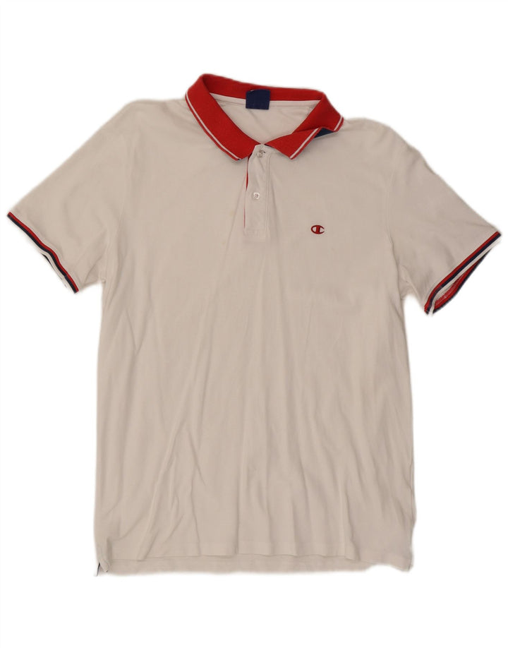 Champion Mens Rugby Polo Shirt XL White